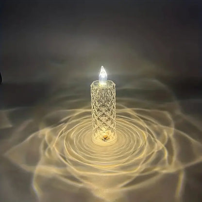 LED Flameless Candle Light with Crystal Refraction