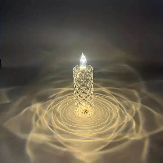 LED Flameless Candle Light with Crystal Refraction