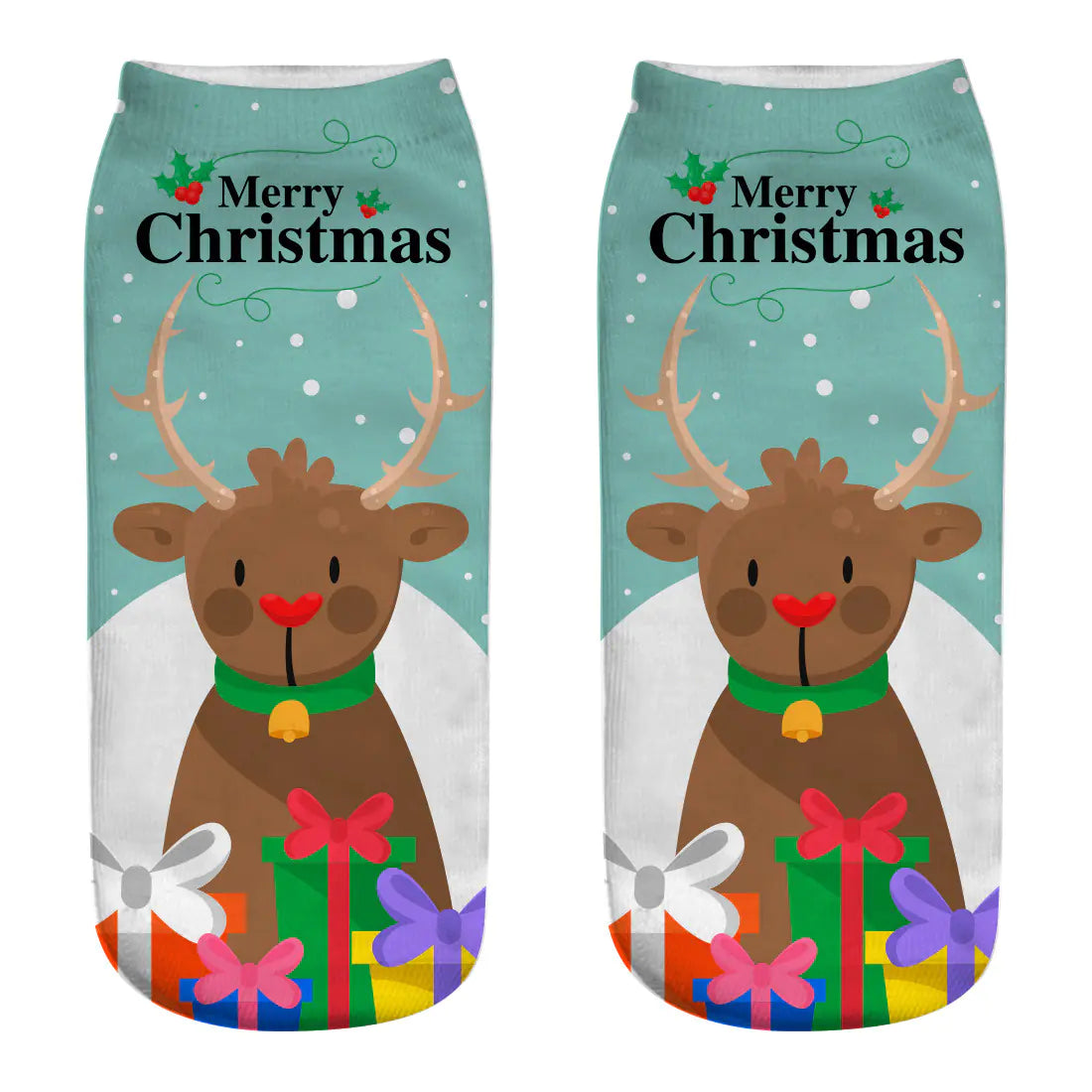 New 3D Printed Christmas Socks for Women