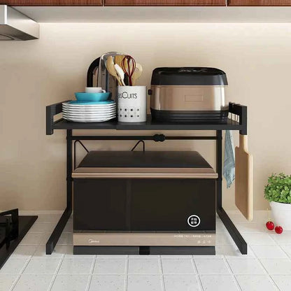 Retractable Kitchen Microwave Storage Rack