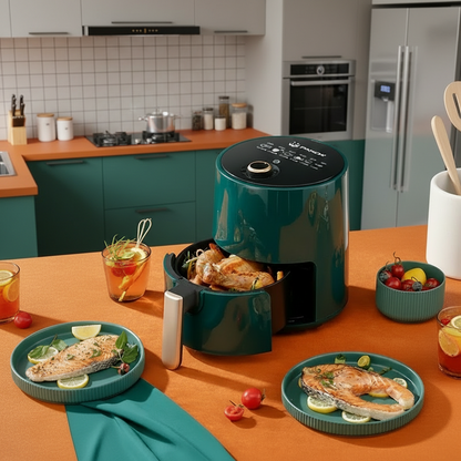 Intelligens, többfunkciójú, nagy kapacitású légsütő