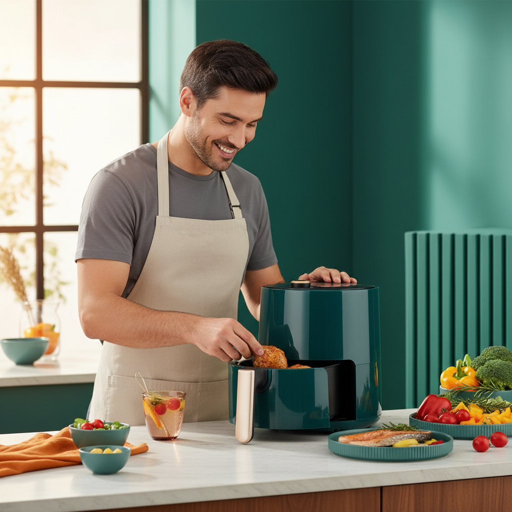 Intelligens, többfunkciójú, nagy kapacitású légsütő