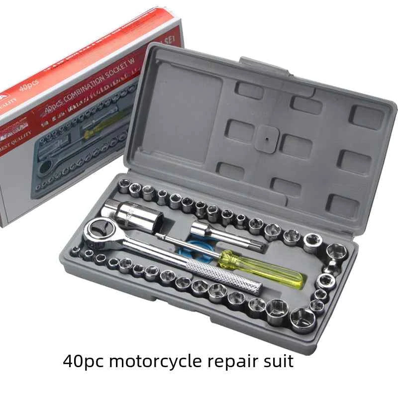 40-Piece Automotive Motorcycle Tool Socket Set
