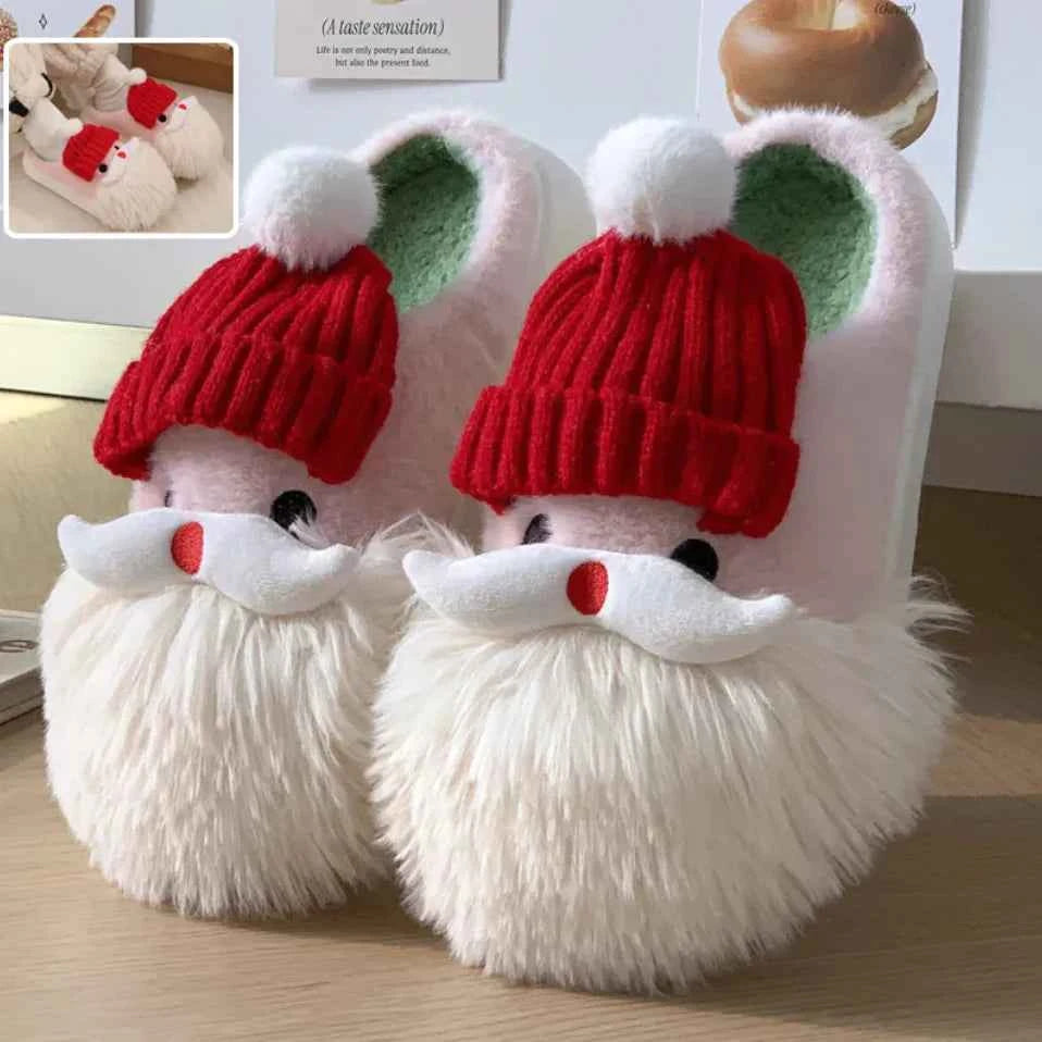 Cozy Christmas Santa Slippers for Festive Comfort