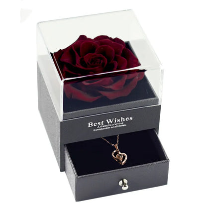Preserved Flower  with Necklace