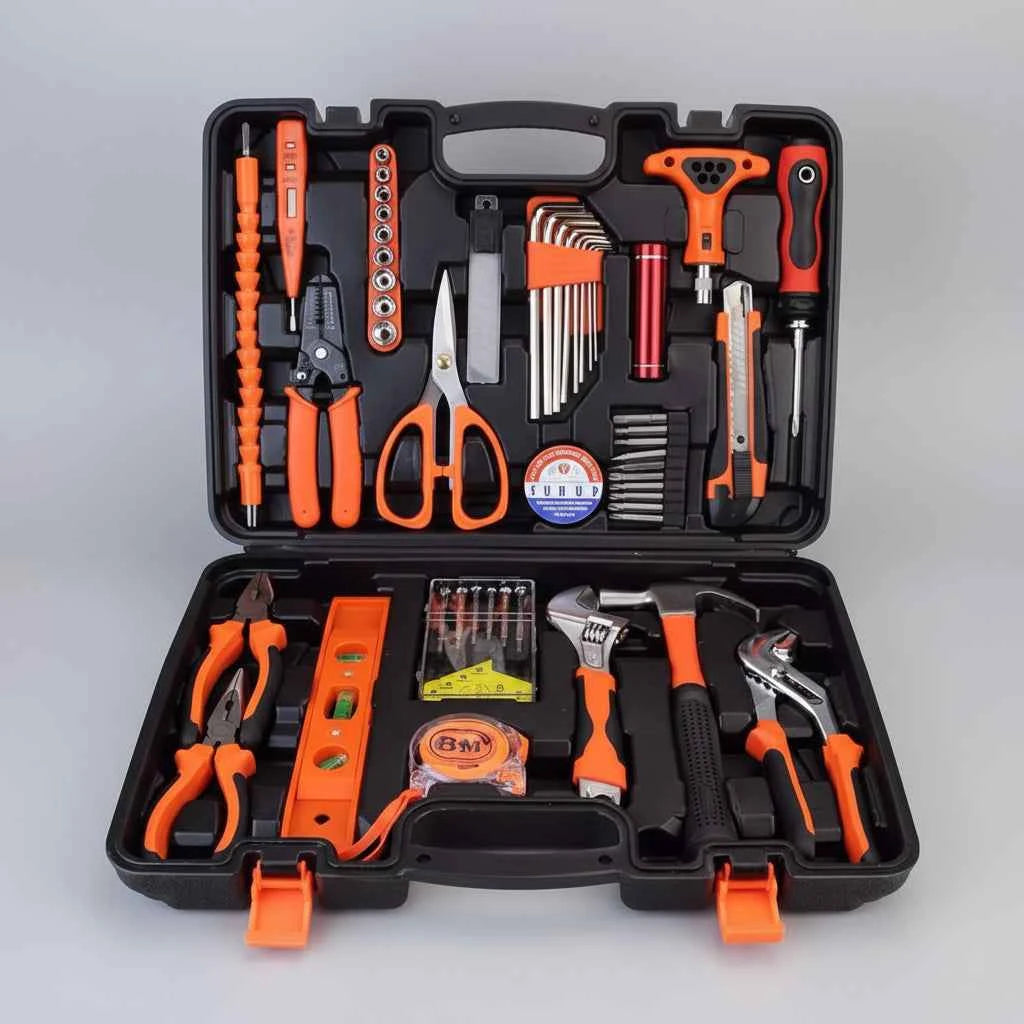 Automotive Repair Tool Set with Wrenches and Accessories