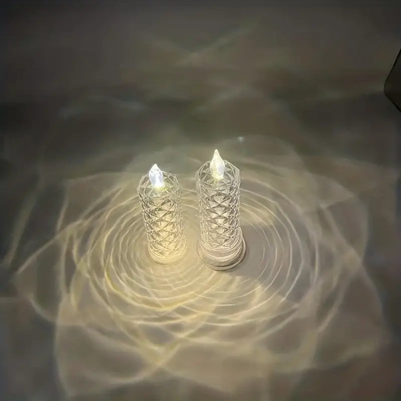 LED Flameless Candle Light with Crystal Refraction