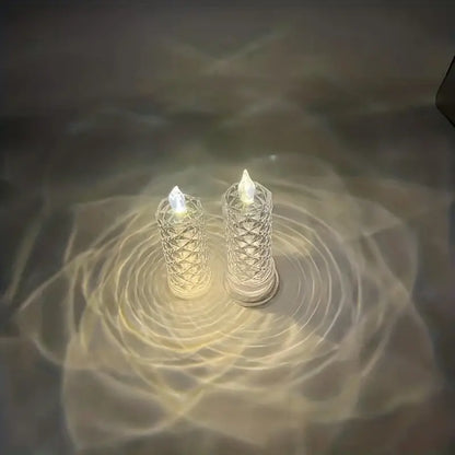 LED Flameless Candle Light with Crystal Refraction