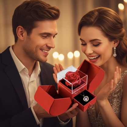 Egyedi ajándék, nyaklánc ékszer díszdoboz készlet