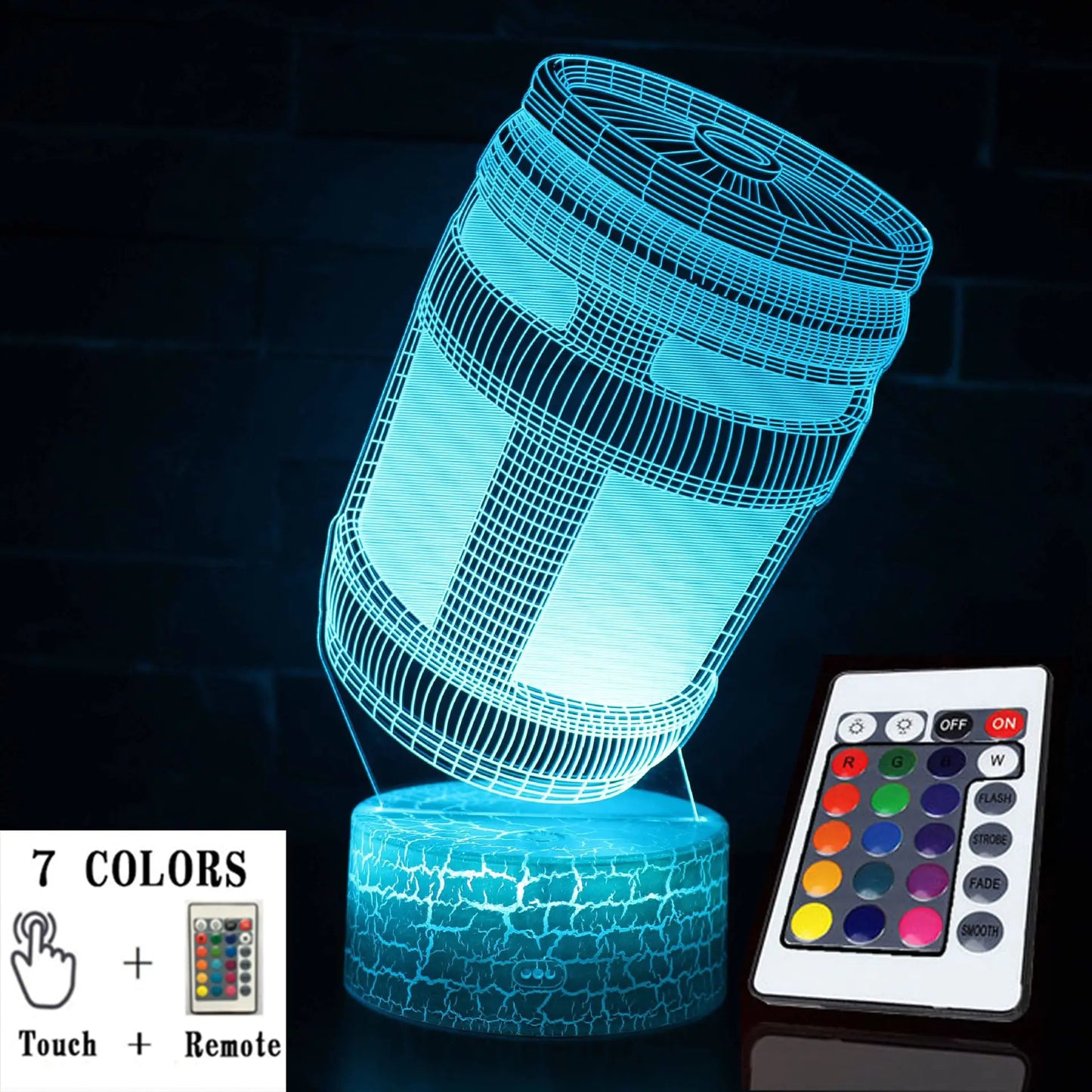 3D LED érintőképernyős színes éjszakai fénylámpa