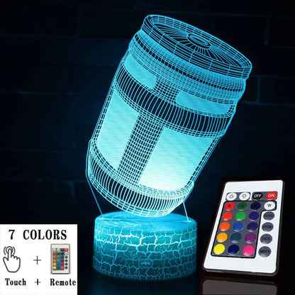 3D LED érintőképernyős színes éjszakai fénylámpa