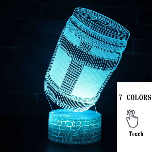 3D LED érintőképernyős színes éjszakai fénylámpa