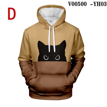 Trendy Cat Series 3D Digital Print Sweatshirt