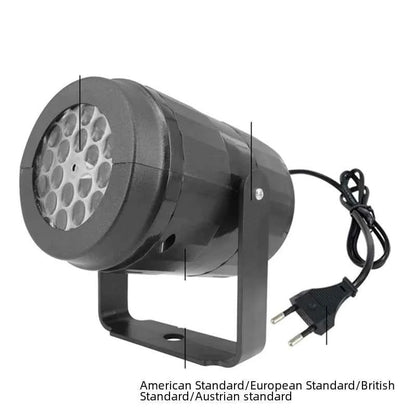 LED Christmas Projector Light with 16 Snowflake Patterns