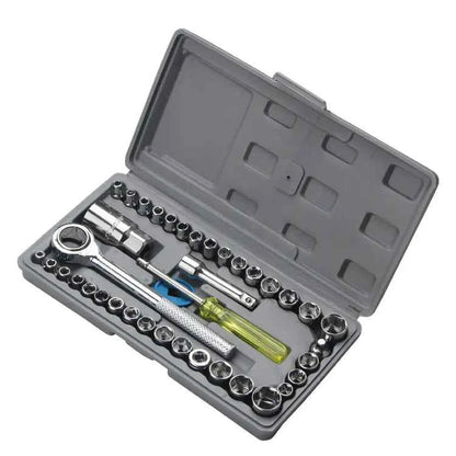 40-Piece Automotive Motorcycle Tool Socket Set