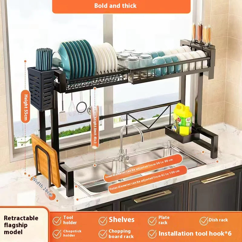 Állítható konyhai edénytartó