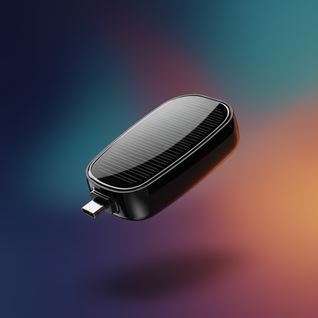 Compact Solar Phone Charger Mini Keychain Power Bank