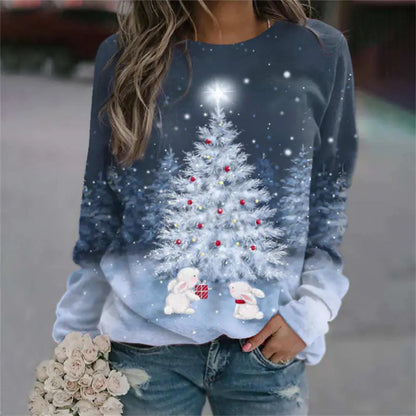 3D Digital Printed Christmas Women's Snowman Sweater