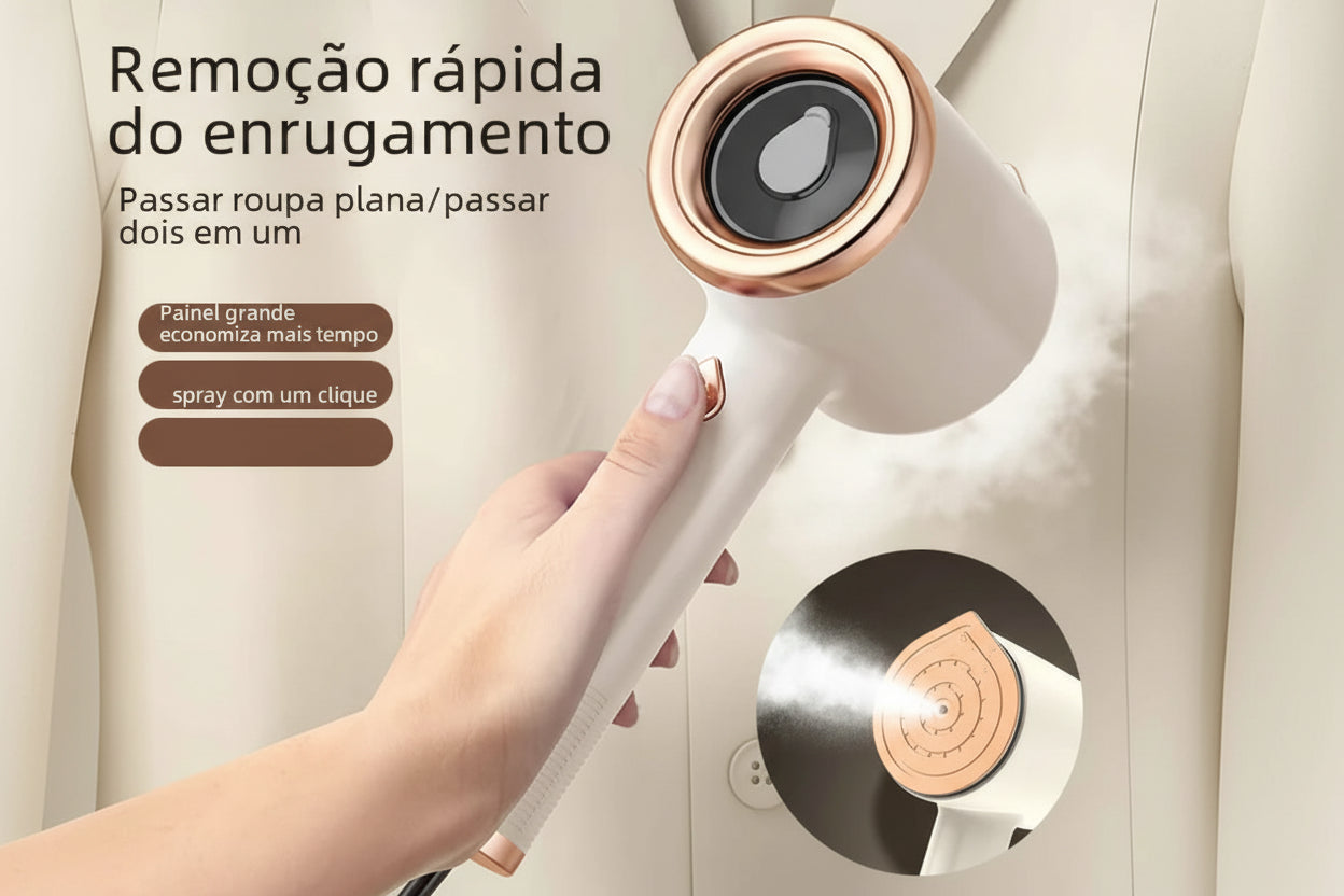 Handheld Fabric Steam Iron with Dual Wet/Dry Function