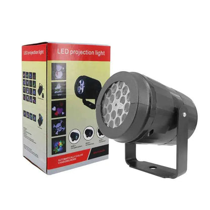 LED Christmas Projector Light with 16 Snowflake Patterns
