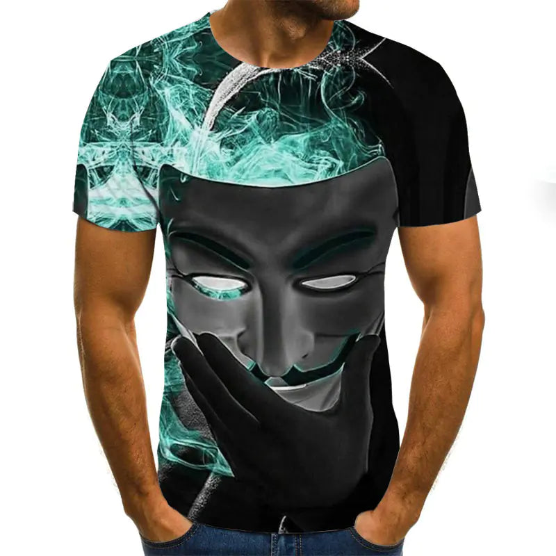 3D nyomtatott divatos férfi póló