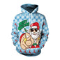 Elk Christmas Couple Hooded Sweater Print