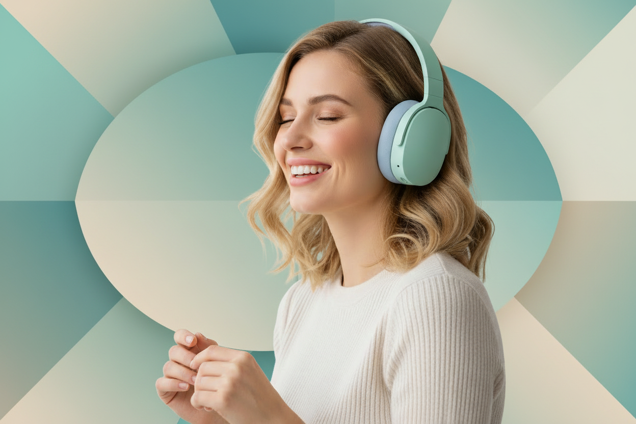 Foldable Wireless Bluetooth 5.1 Noise-Canceling Headphones