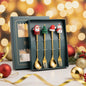 4pcs Christmas Cutlery Set - Forks & Spoons