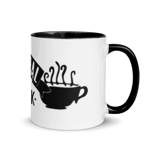White Ceramic Mug with Color Inside
