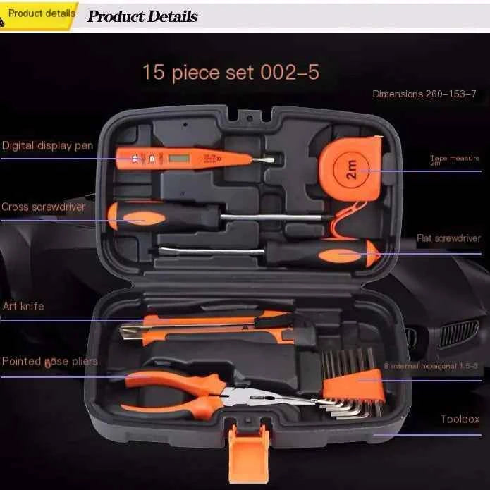 Automotive Repair Tool Set with Wrenches and Accessories