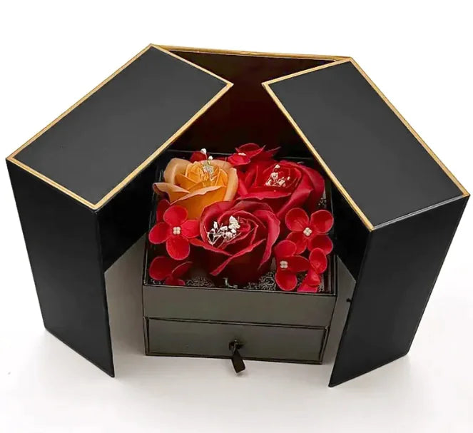 Red Rose duplán nyitható díszdoboz