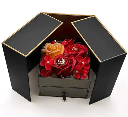 Red Rose duplán nyitható díszdoboz