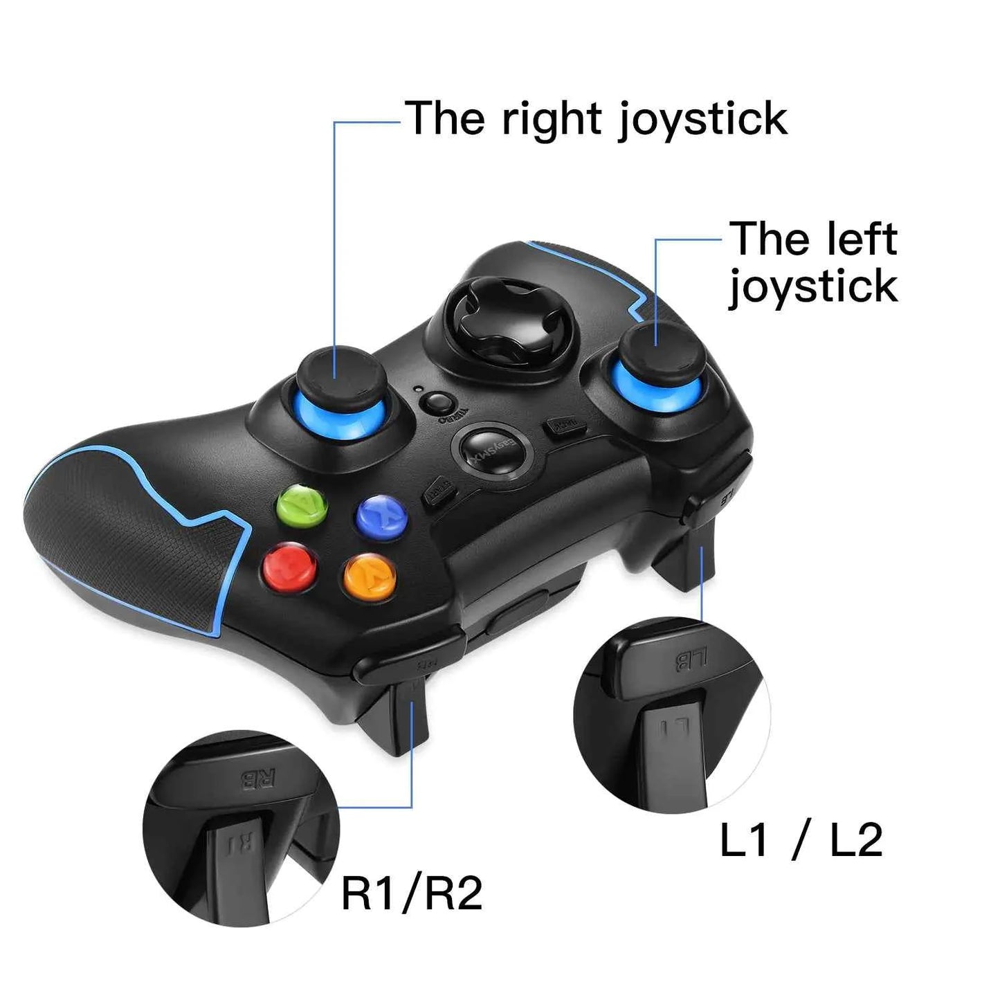Wireless Game Controller with Dual Vibration for PS3/PC