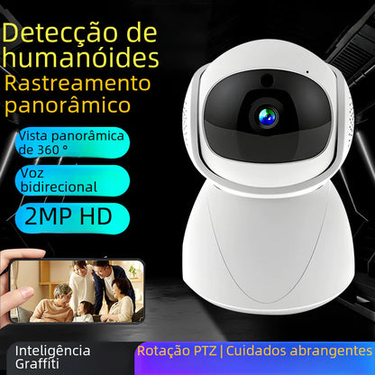 Smart WiFi Security Camera with 360-Degree Monitoring