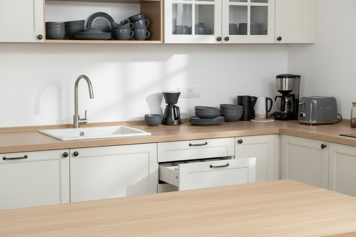 Többfunkciós konyhai tároló tálakhoz és eszközökhöz