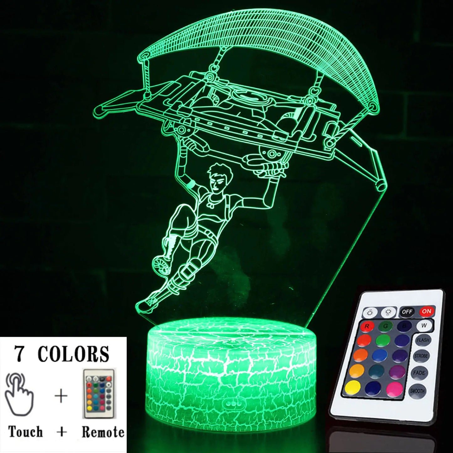 3D LED érintőképernyős színes éjszakai fénylámpa