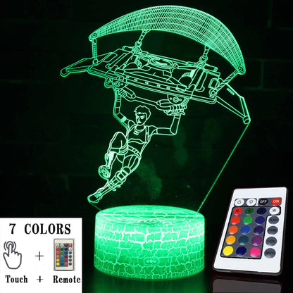 3D LED érintőképernyős színes éjszakai fénylámpa