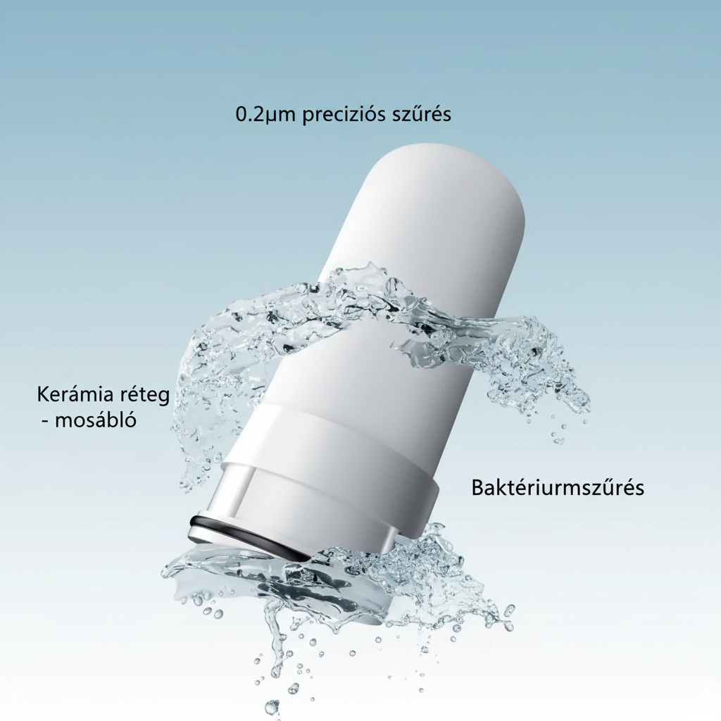 Telepítés nélküli csapra szerelhető víztisztító