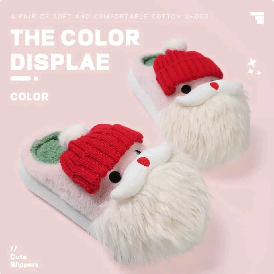 Cozy Christmas Santa Slippers for Festive Comfort