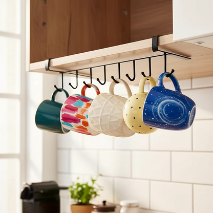 Multifunctional Wall-Mounted Kitchen Utensil Hooks