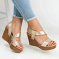 Women's Summer Casual Slip-On Wedge High Heels
