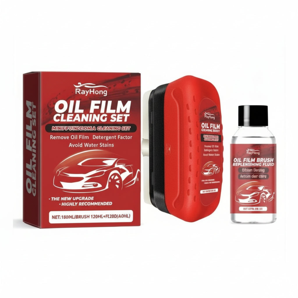 Car Windshield Cleaner Set with Crystal Clear Solution (One Set)