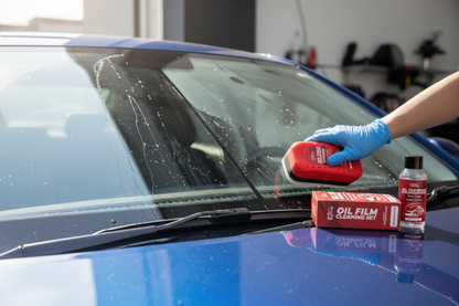 Car Windshield Cleaner Set with Crystal Clear Solution (One Set)