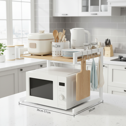 Retractable Kitchen Microwave Storage Rack