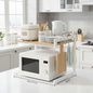 Retractable Kitchen Microwave Storage Rack