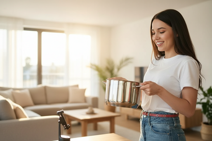 360°-os gimbal stabilizátor AI arckövetéssel telefonokhoz