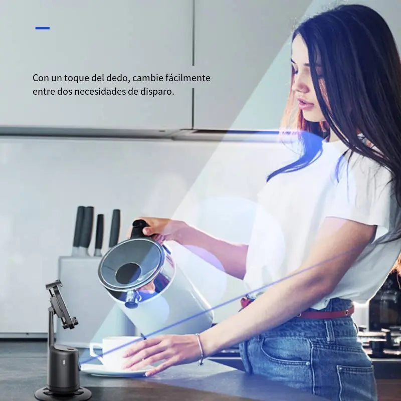 360°-os gimbal stabilizátor AI arckövetéssel telefonokhoz