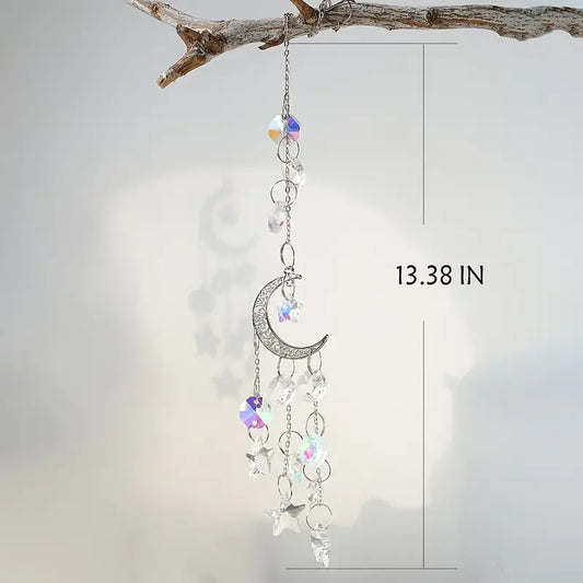 Faux Crystal Wind Chimes Dream Catcher for Decoration