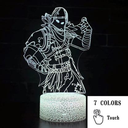 3D LED érintőképernyős színes éjszakai fénylámpa