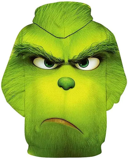 Christmas Green Monkey 3D Printed Hoodie